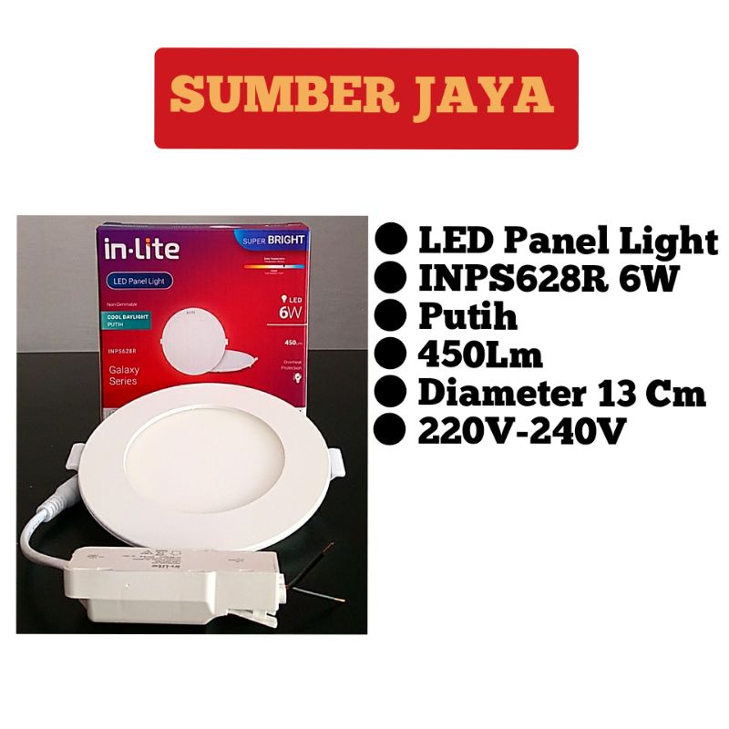 Lampu LED Panel Light In-Lite INPS628R 6 watt