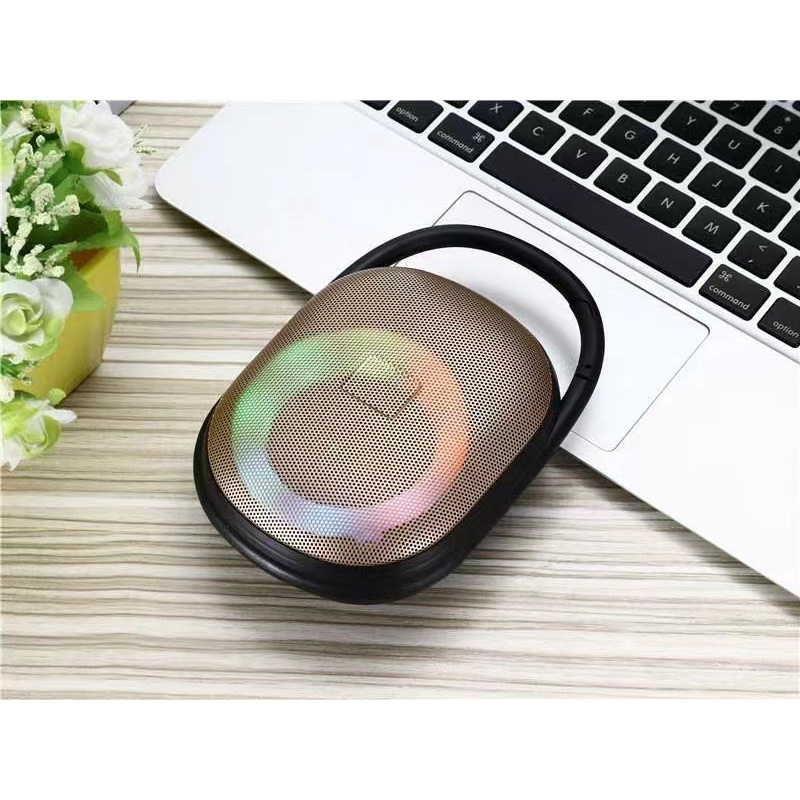 Speaker Bluetooth LED KIMISO CLIP 5 + RGB Portable Wireless TWS 2 in 1