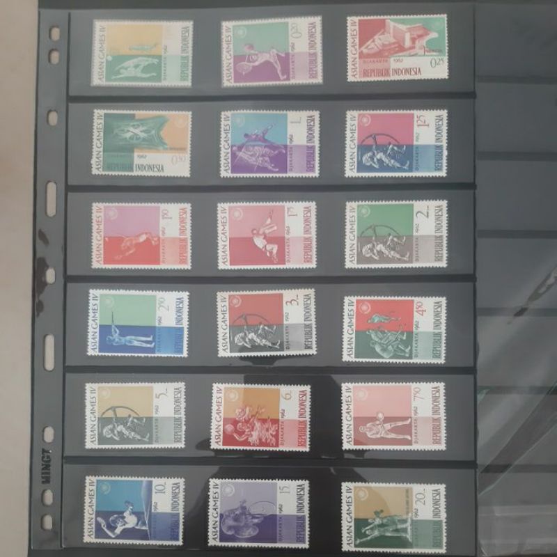 

Terlaris ✨ - Perangko Asian Games IV 1962 set 18 prangko MNH bonus mingT3.1.23