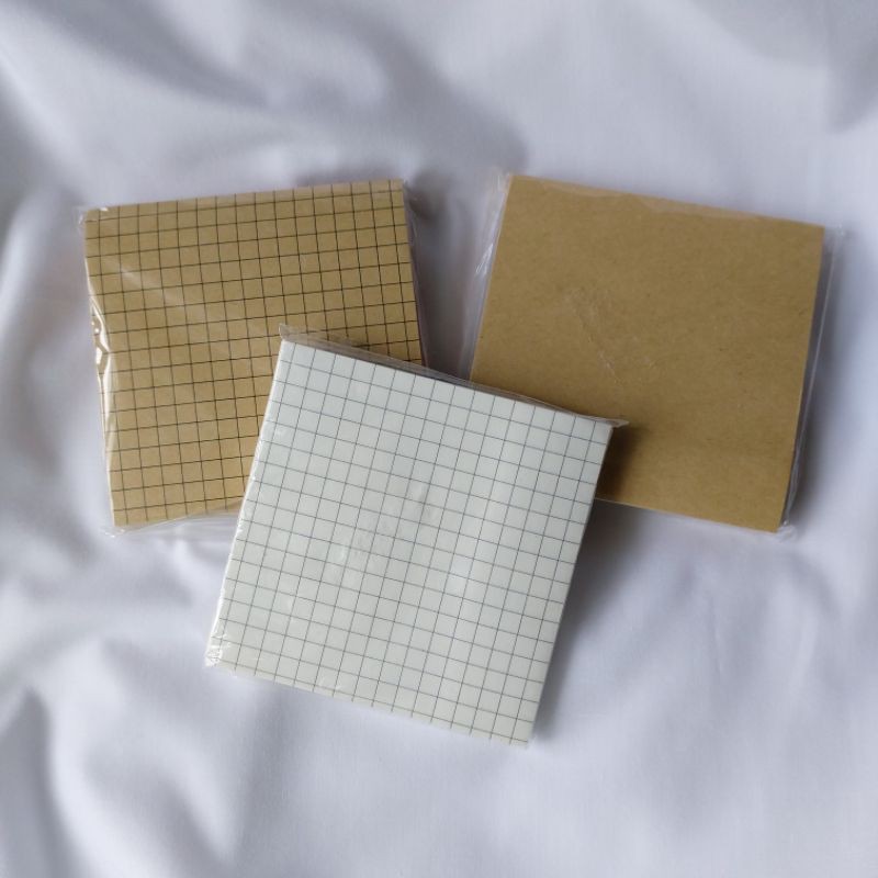 

80 lembar memo pad warna coklat/putih untuk kantor, sekolah dll