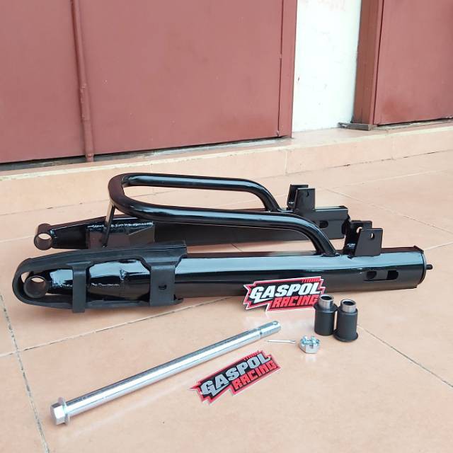 Swing Arm Oval Rx King Besi Tebal Hitam Mengkilat Las Kuat Full Set Tinggal Pasang