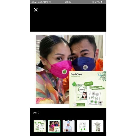 Stiker Masker FreshCare Aromatherapy 1 pack isi 12 patch/12 sticker  eucaliptus masker aroma therapy