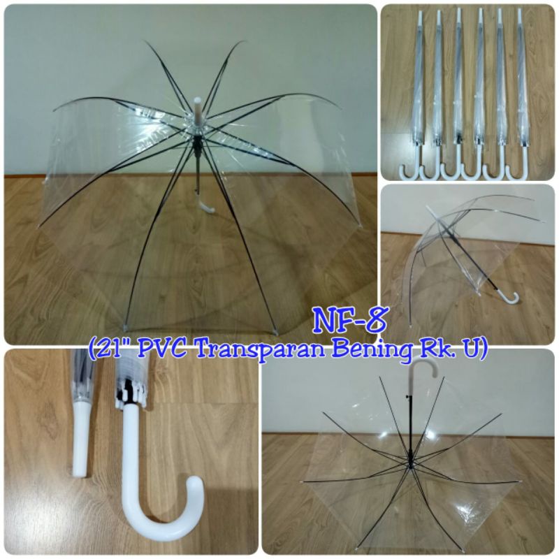 Lxn NF8 PAYUNG PVC TRANSPARAN BENING