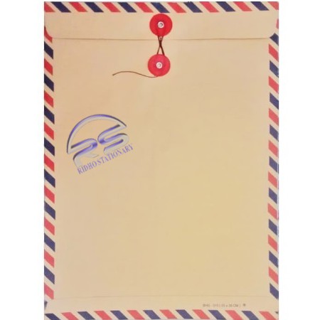 

Amplop Cokelat Tali AIRMAIL E-310 (250 x 350 mm) Folio F4 80gsm [isi 50 Lembar]