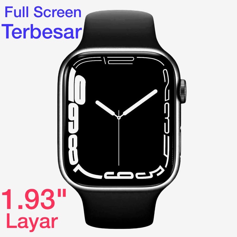 Best Seller COD New ICON SMARTWATCH 7 S7 Series 7 Full Screen Layar Terbesar 1.93inch Sentuh Jam Tangan Pintar Bluetooth Call Wireless Charging Waterproof