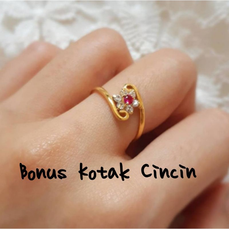 Cincin Bunga Emas Muda 1 gram