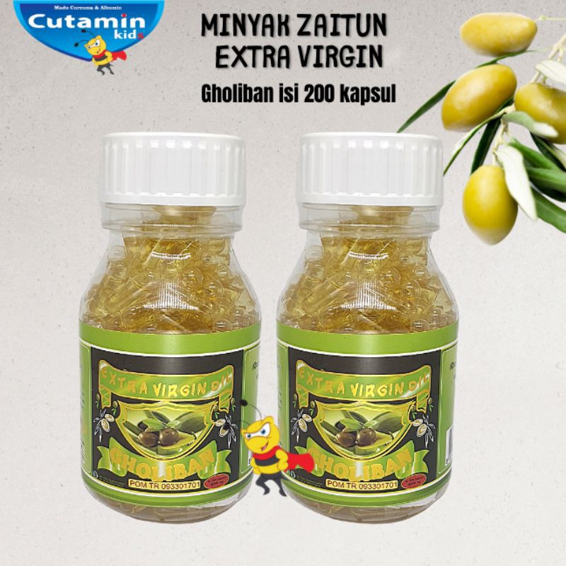 Minyak Zaitun Kapsul Extra Virgin Gholiban isi 200