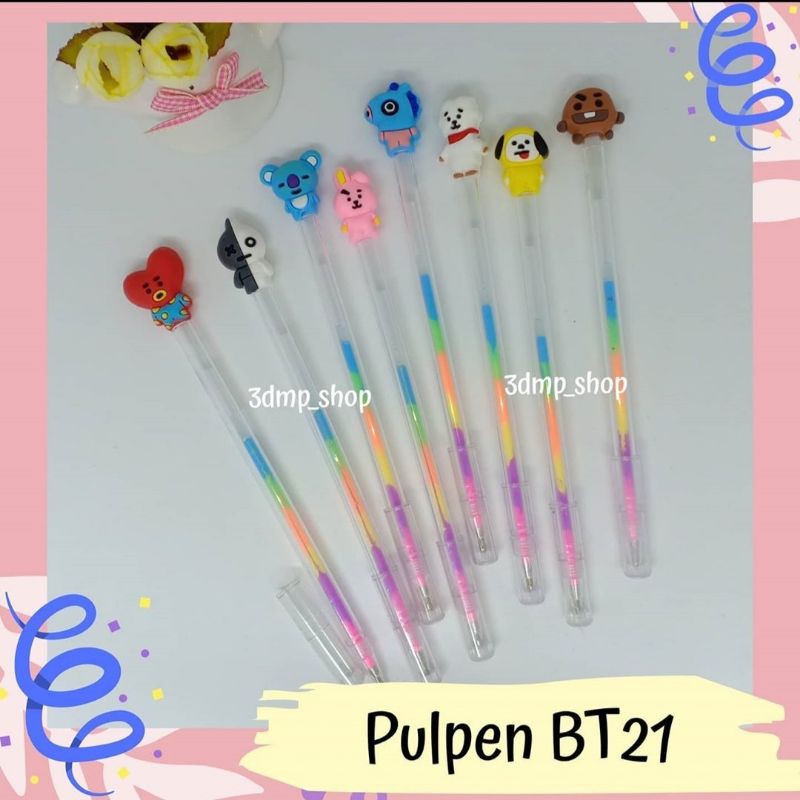 Pulpen Pelangi BT21 BTS