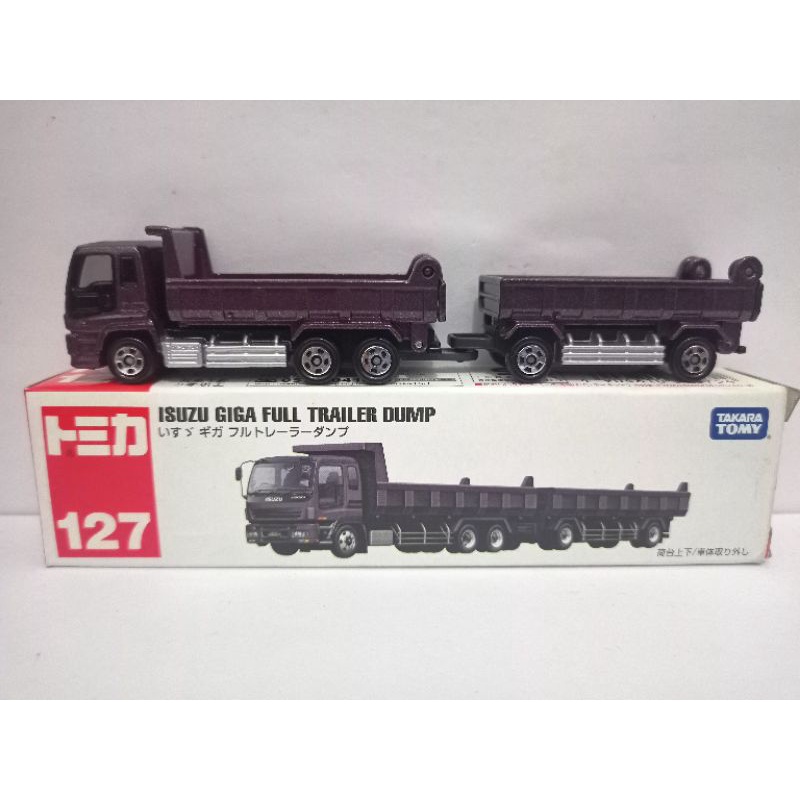 Tomica long no 127 Isuzu Giga Full Trailer Dump Diecast truk takara Tomy harga murah