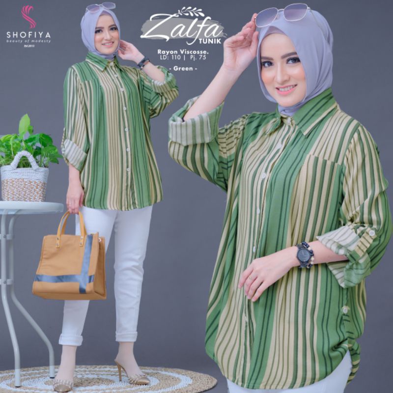 zalfa tunik original berlabel shofiya