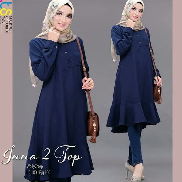 Promo Baju Tunik Wanita Muslim - Inna Long Top