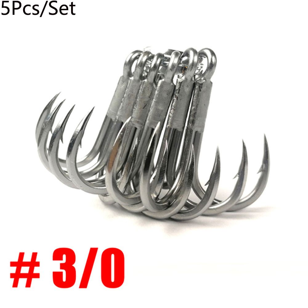 5pcs / Set Kail Pancing Super Sharp 4 Kait Anti Karat Untuk Memancing Di Laut