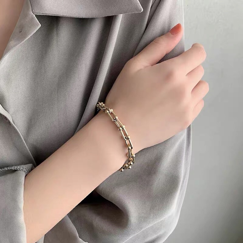 Gelang Titanium Gold 18K Elegan Vintage Korea Fashion Style Trending