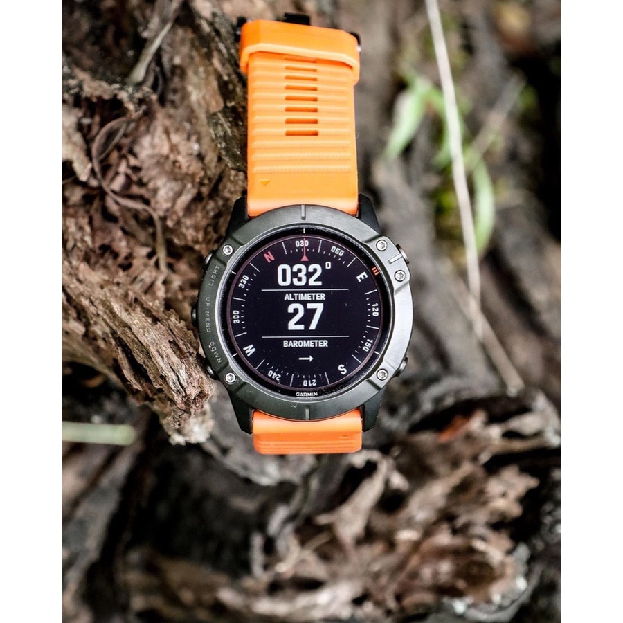 Garmin Fenix 6 Titanium with Ember Orange Band Original Garansi Resmi TAM 2 Tahun