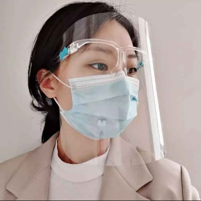face shield Kacamata Faceshield Kacamata Safety Anti Droplet Mika Set