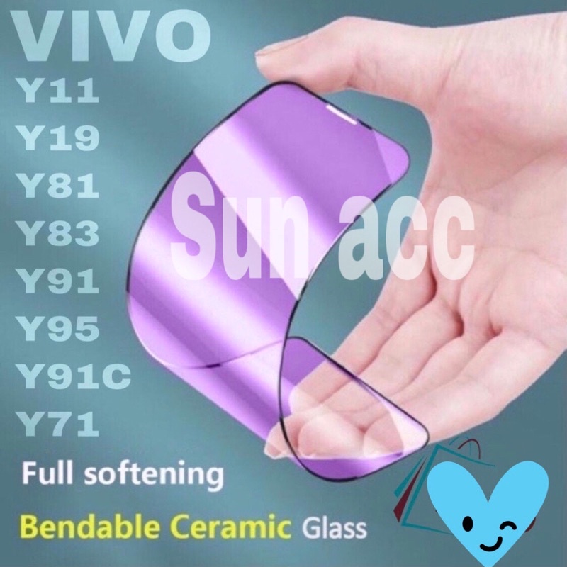 TEMPERED GLASS CERAMIC FILM BLUE LIGHT RAY VIVO Y11/Y19/Y81/Y83/Y91/Y95/Y91C/Y17 ANTI RADIASI