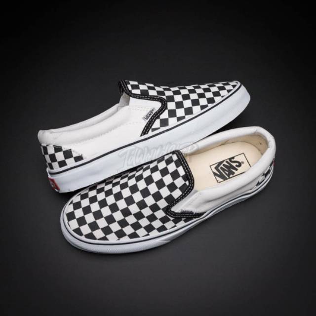 Vans Slip On Checkerboard Black White