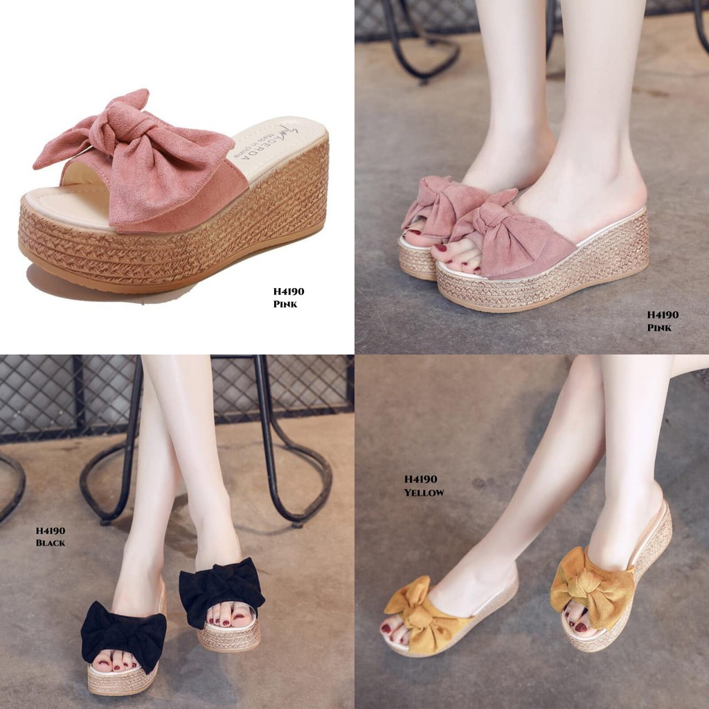 PRF RESTOCK SANDAL WEDGES RIBBON H4190