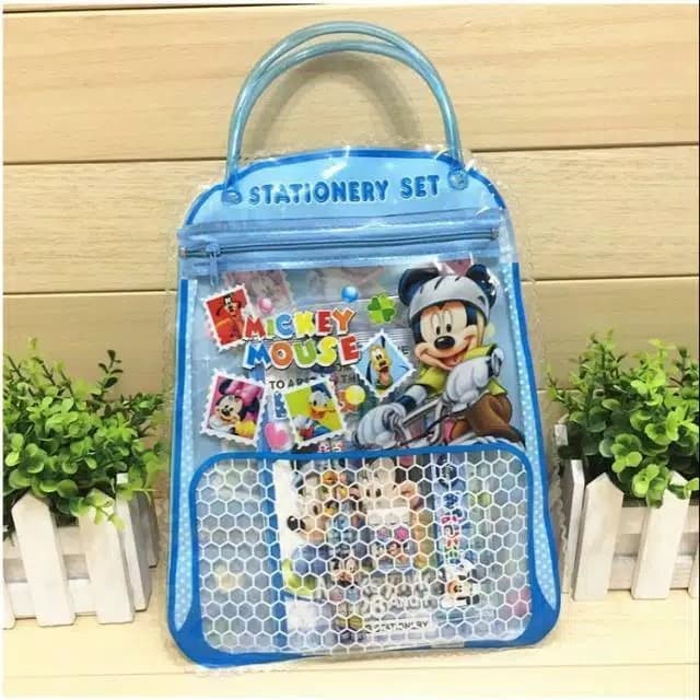 

(TERLARIS) MINI1 - ALAT TULIS STATIONARY BENTUK TAS SET 7 IN 1 / KADO ANAK