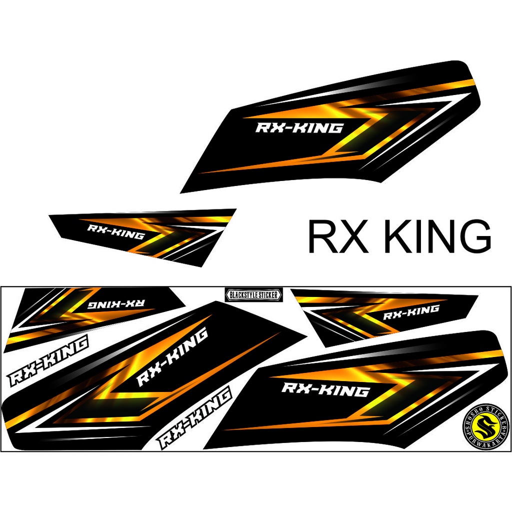 (COD) STIKER MOTOR RX KING - STICKER STRIPING VARIASI LIST MOTOR YAMAHA RX KING POLET HITAM LIST VAR