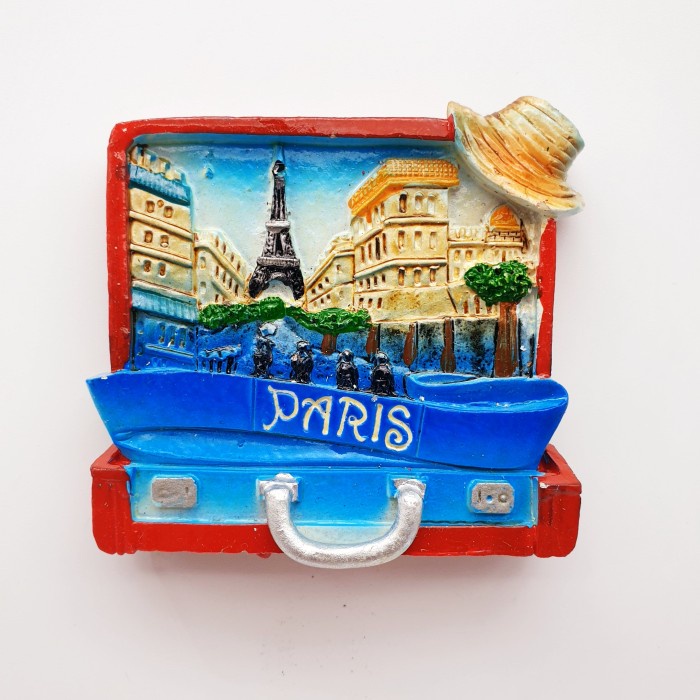 3D Fiber Souvenir Negara magnet Kulkas Tempelan kulkas PARIS koper