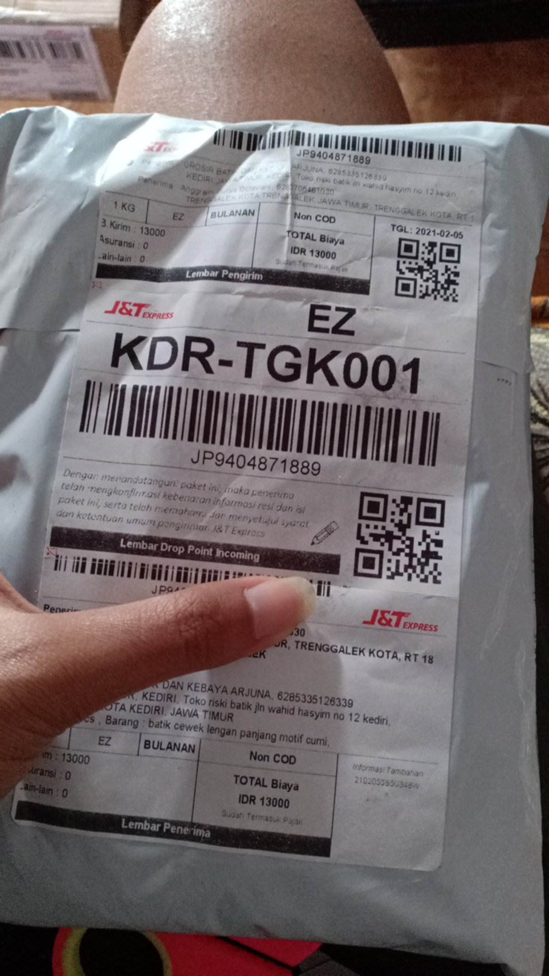 Batik Cewek Lengan Panjang Motif Cumi