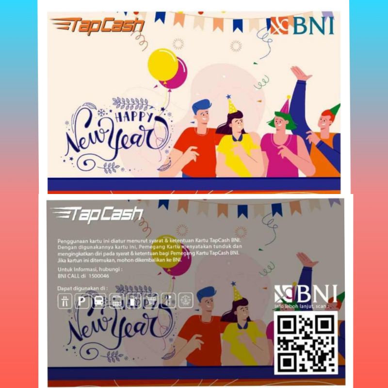 BNI Tapcash Spesial Edition TAHUN BARU /HAPPY NEW YEAR 2022 /Like eMONEY eTOLL Flazz or Brizzi