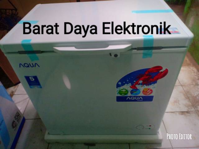 Freezer Aqua AQF150FR Chest Freezer Box Lemari Pembeku Makanan