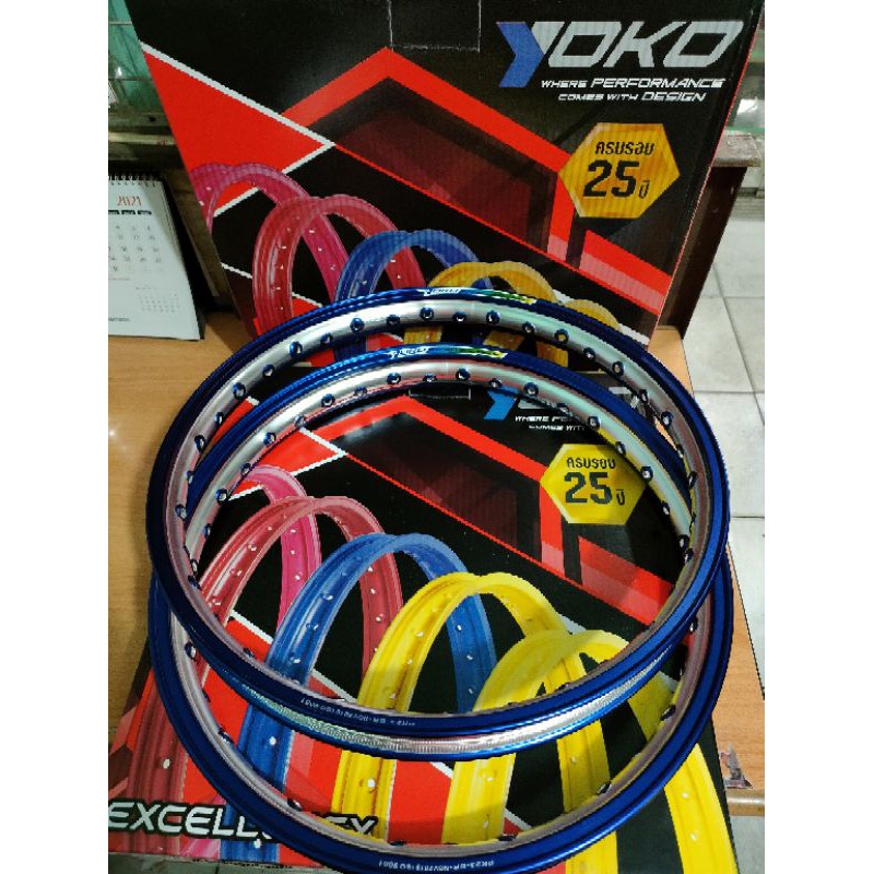 Velg Yoko Two Tone Silver/Blue Ring 17 x140/160