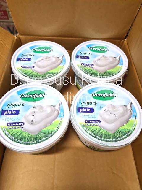 Greenfields Yogurt 500ml Plain Original / Strawberry / Blueberry / Manggo Greenfield Unsweet Unsweetened No sugar