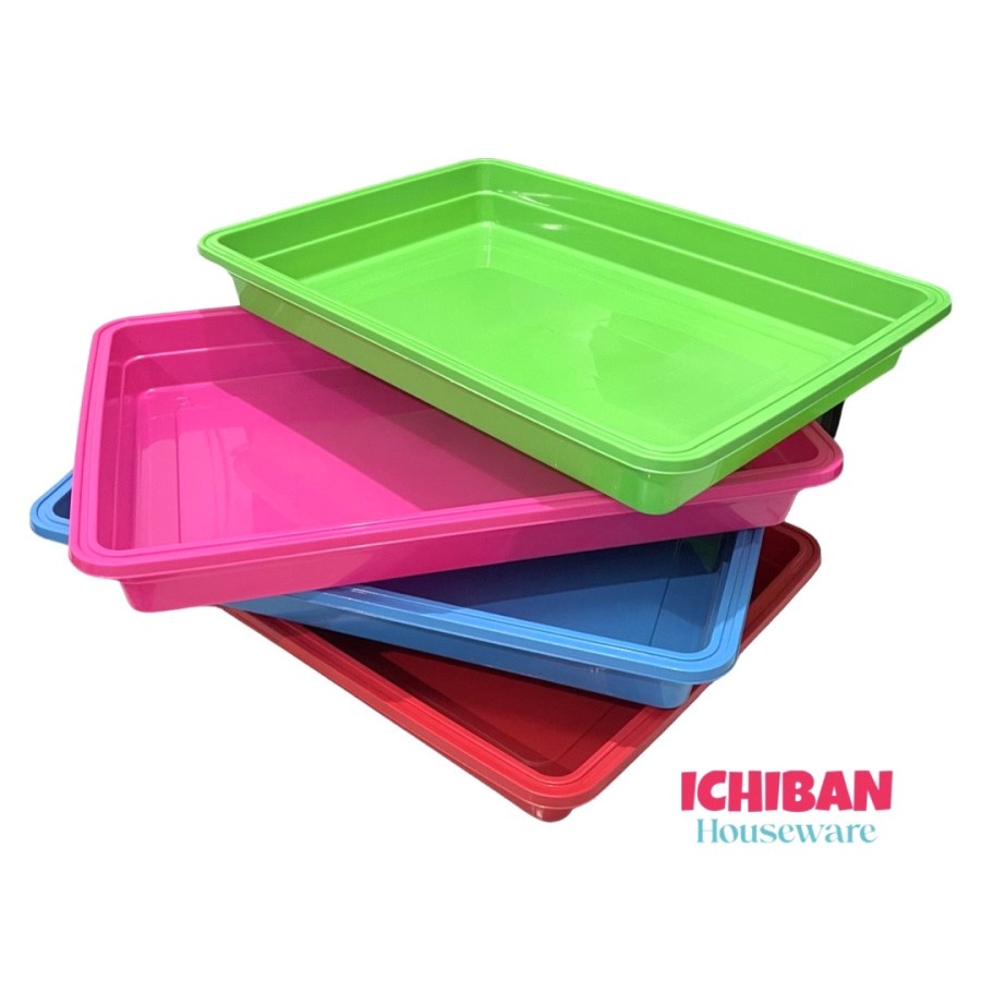 GROSIR 6 BIJI - NAMPAN KUE LOYANG KOTAK SEGI PLASTIK NO 1 2 3 NAMPAN JUMBO TEMPAT PENYIMPANAN PERSEG