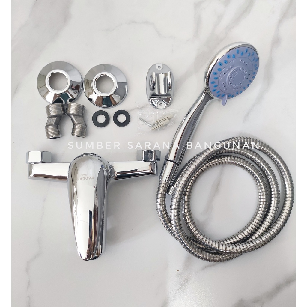 Kran Panas Dingin Stainless / Keran Mixer Shower Set Chrome Padova