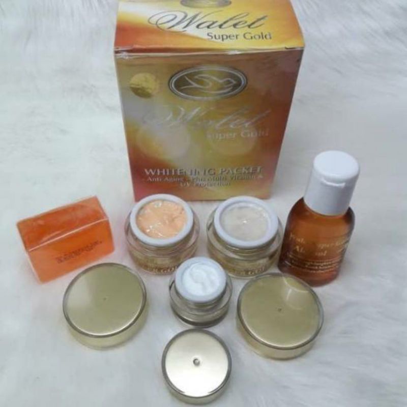 Paket Cream Walet Super Gold 5in1 Pot Kaca