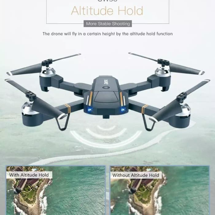 Rc Drone GW58 XT-1 Lipat Drone Selfie dengan Kamera HD Headless 2Mp