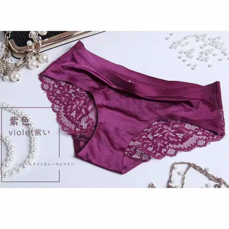 Desecrettz Panties #007 Celana Dalam Wanita Sexy Bahan Renda Model Cheeky Panty, CD Wanita