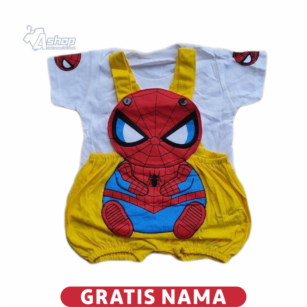 Baju Kodok Bayi Spiderman lucu Terlaris setelan bayi laki laki perempuan