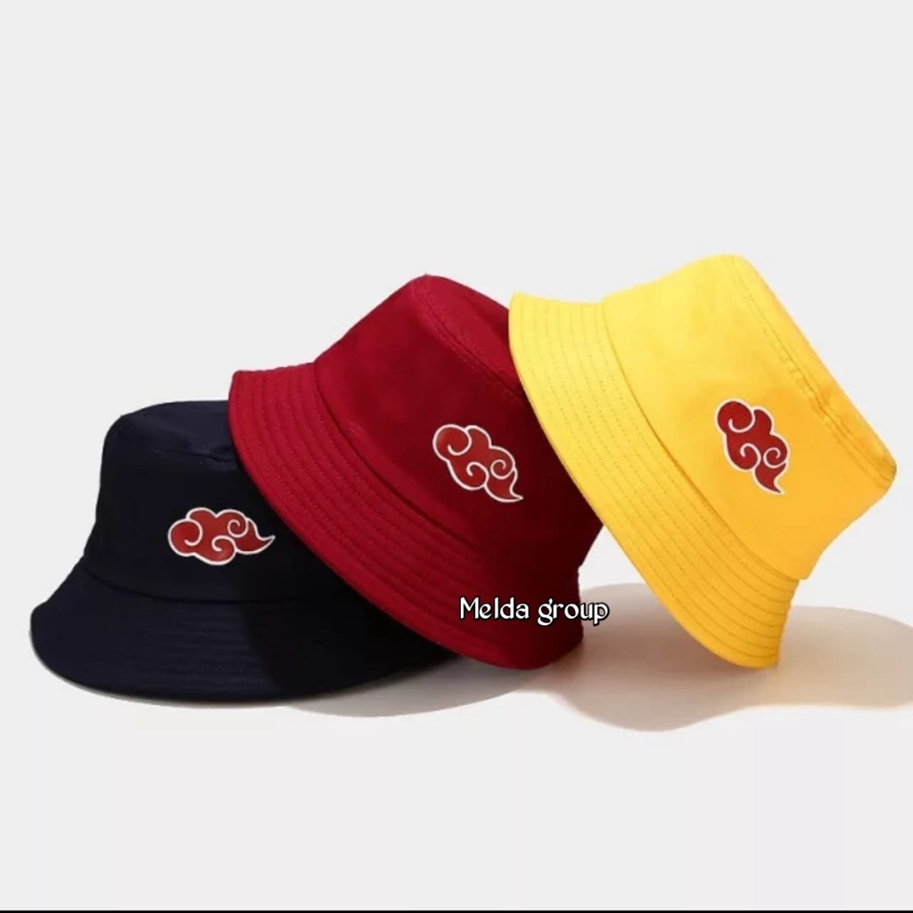 Topi Bucket Hat Anime Akatsuki Bucket Anime Naruto Kekinian