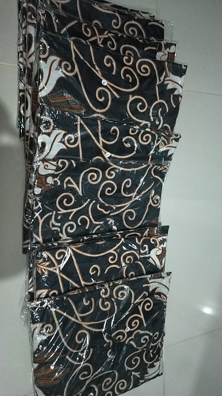 Promo Batik Couple Keluarga Sarimbit Sania Ruffle Batik Ori Ndoro Jowi Motif Mahkota Putih