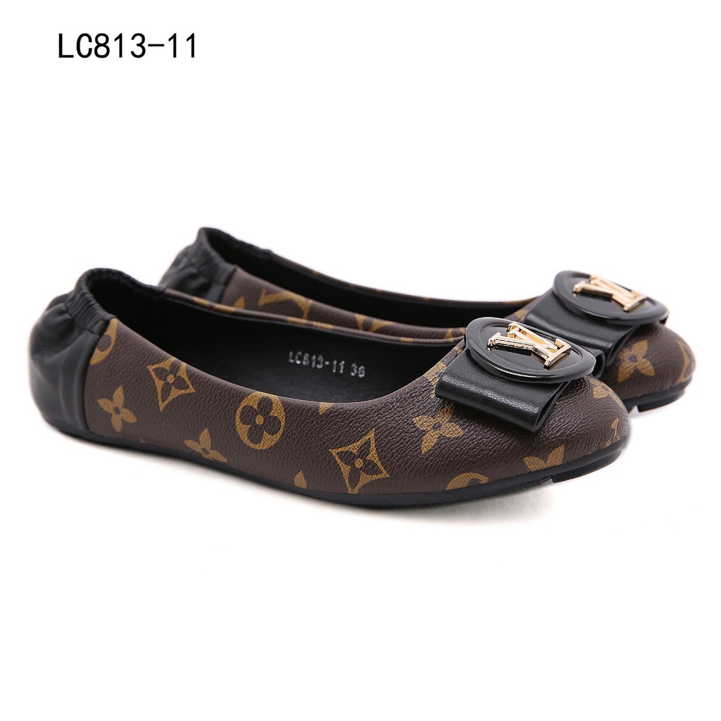 Louis Vuitton LV Logo Bow Flat Shoes in Monogram #LC813-11