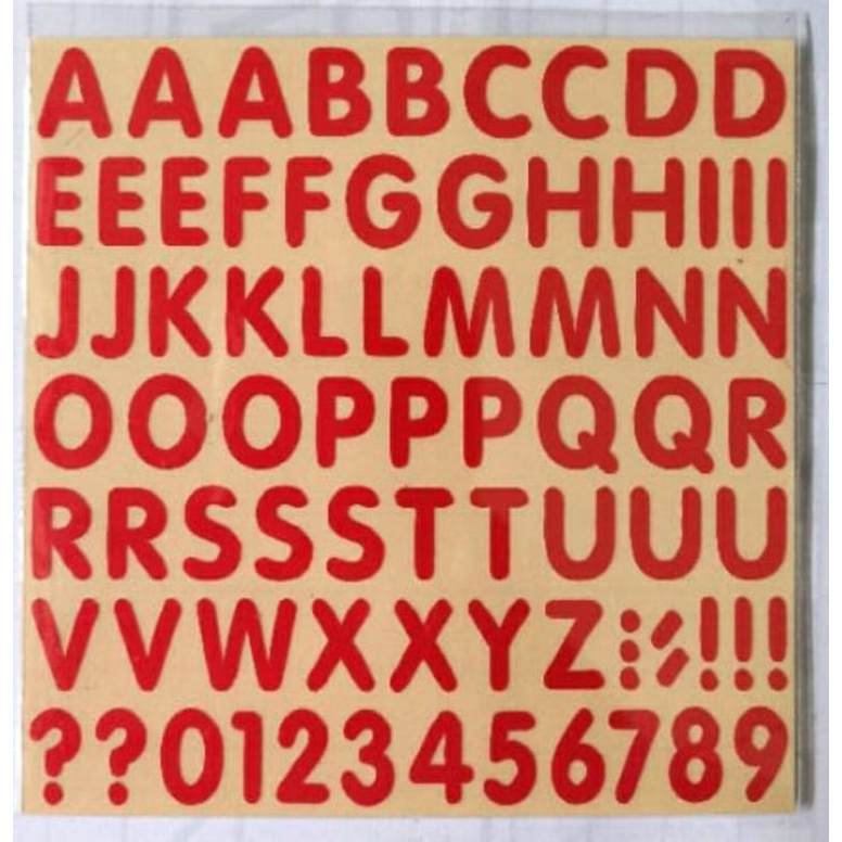 

stiker cutting abjad