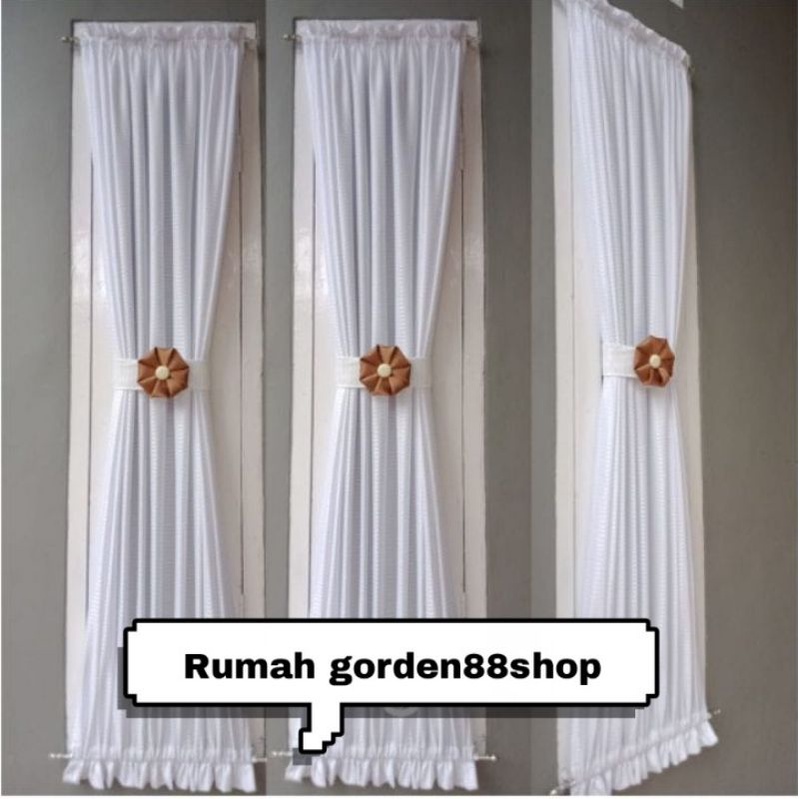 vitrase minimalis / vitras ikat tengah / vitrase kupu-kupu