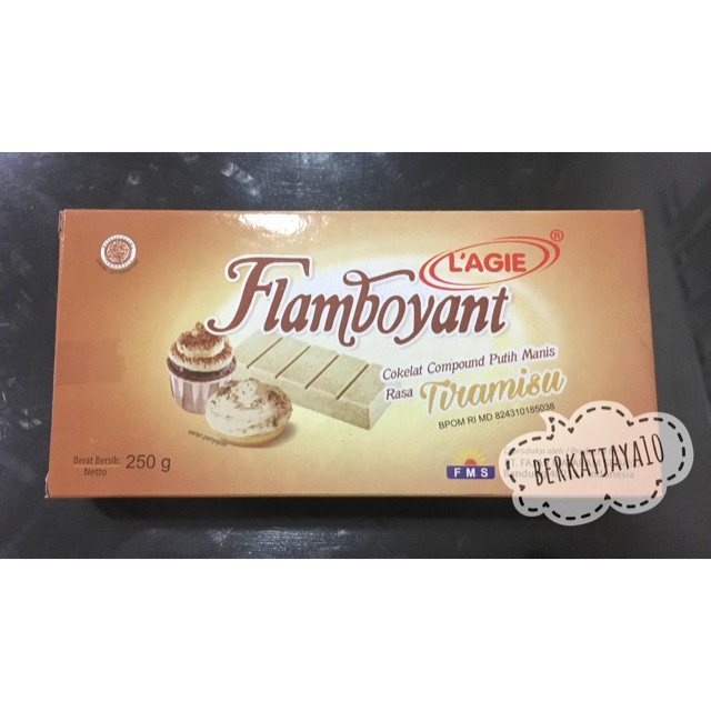 COKLAT TIRAMISU FLAMBOYANT 250 Gram dari Lagie Compound Chocolate Halal