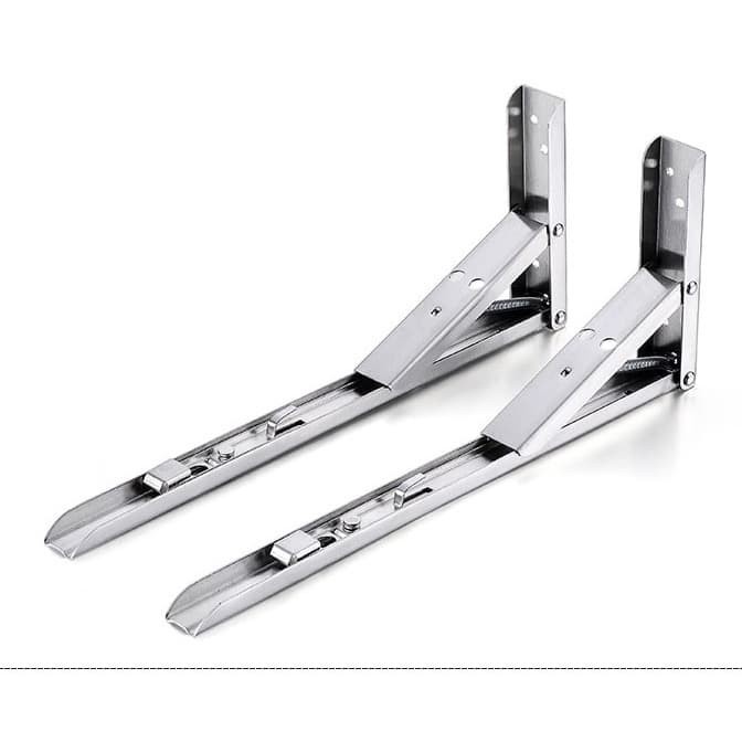 FIT Foldable Bracket Engsel Rak Siku Meja Stainless Steel 65Kg Bisa Lipat