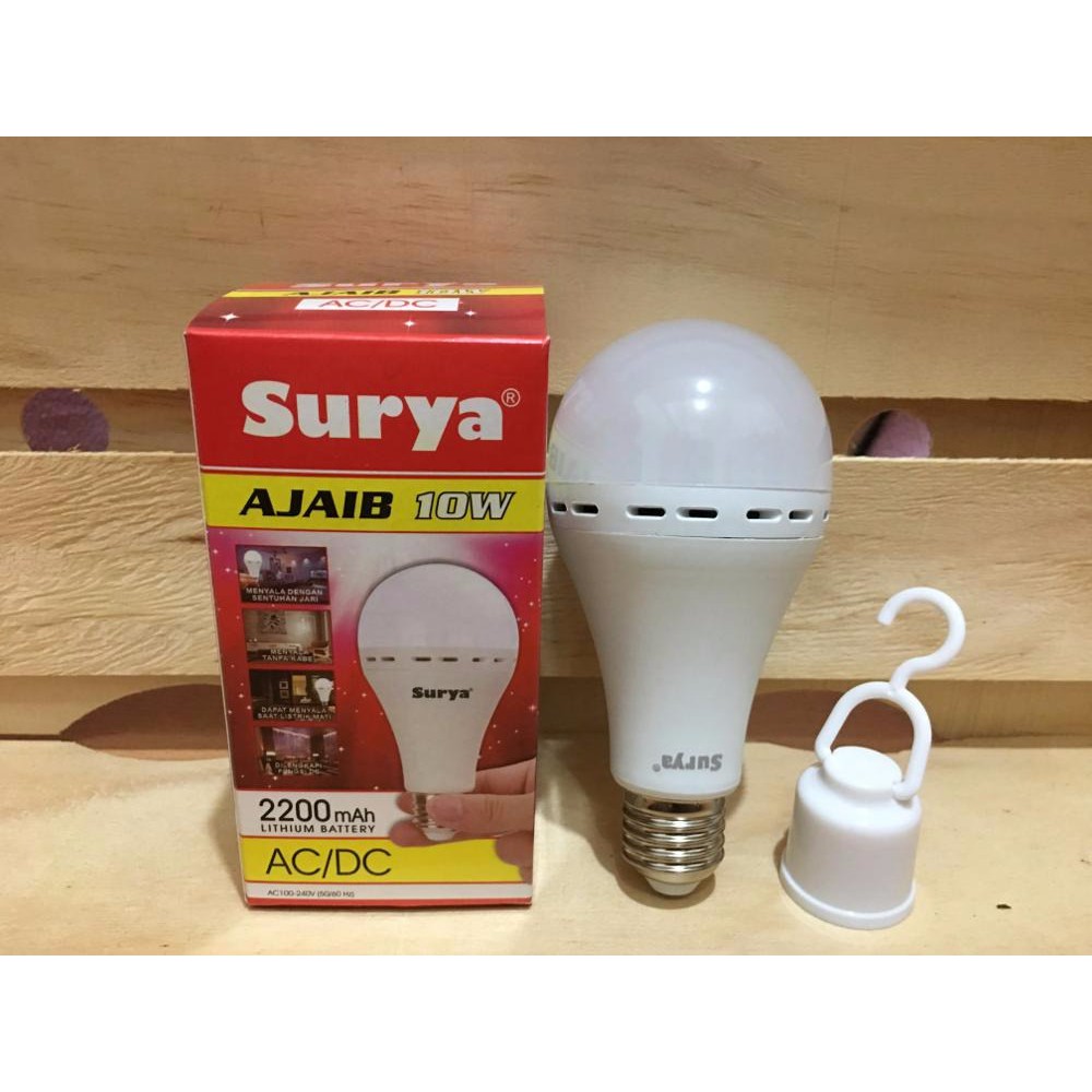 Lampu Emergency LED Bulb AC DC SURYA AJAIB 10Watt RECHARGEABLE R86