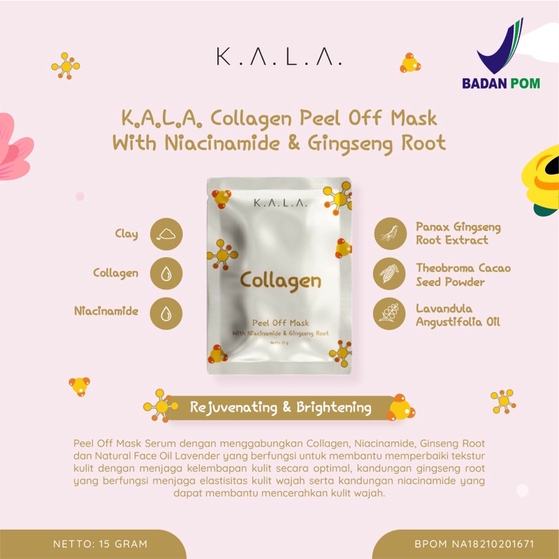 [BPOM] KALA Peel Off Mask &amp; Wash Off Mask Serum Series