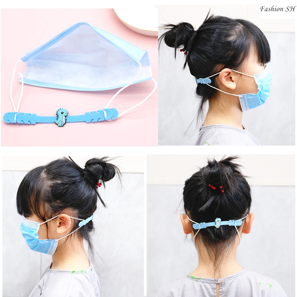 Strap Extension Tali Masker Pelindung Telinga Bahan Silikon Lembut Motif Kartun