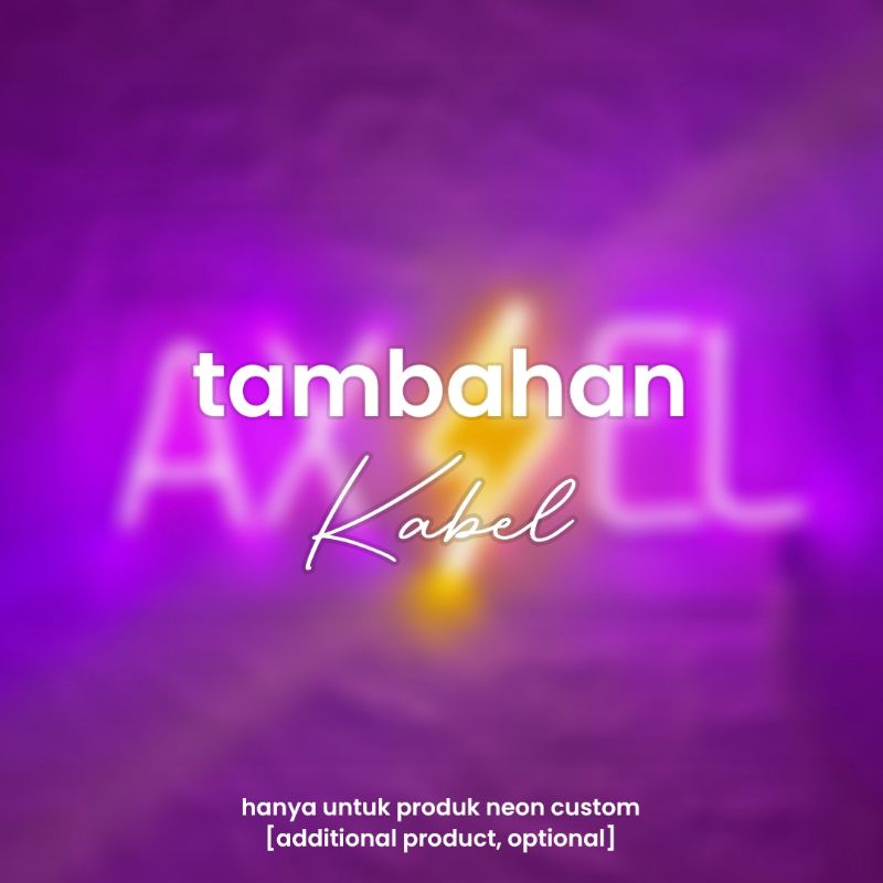 Tambahan kabel 1m / Neon Holder untuk Neon Custom Sign