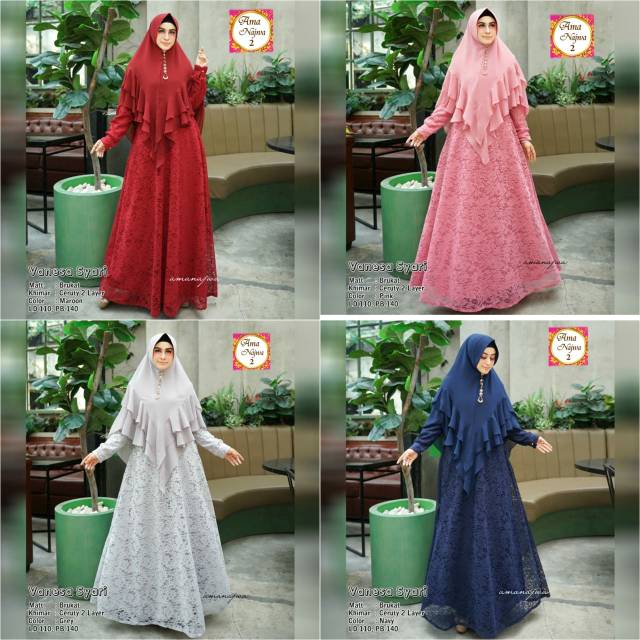 Gamis syari Vanesa by Ama Najwa