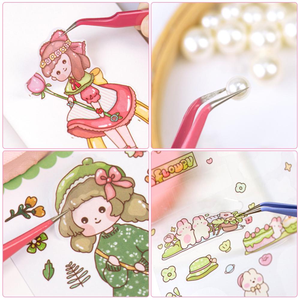 Timekey 1Pc Pinset Stainless Steel Warna Macaron Untuk Aksesoris Scrapbook DIY Q4W1