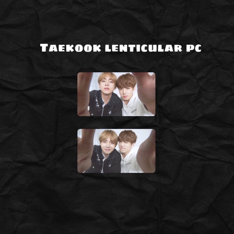 photocard pc lenticular holo BTS taekook jungkook taehyung